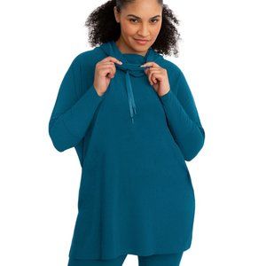 Sympli Criss Cross Tunic, Dragonfly, long sleeves, Overlapped Back, Size 10